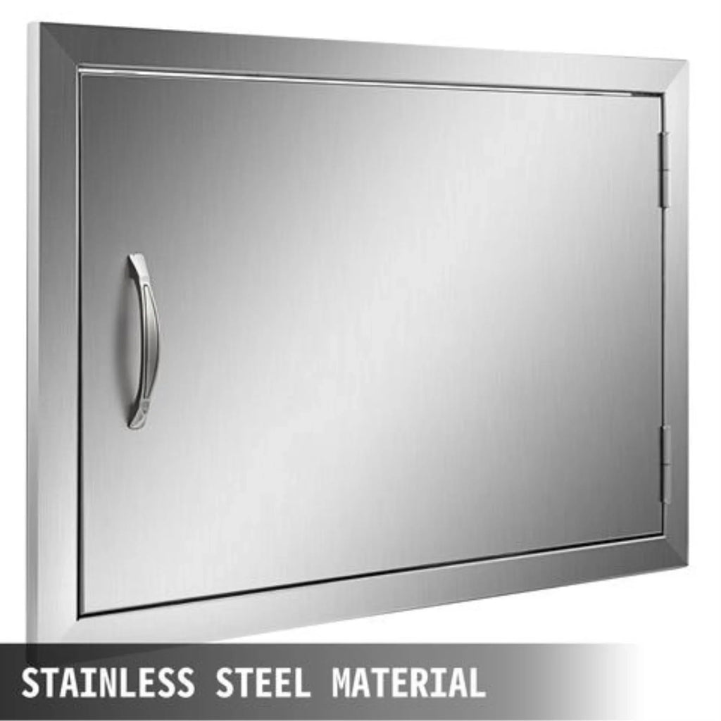 Horizontal Island Access Single Stainless Door exterior Bbq Steel Doors 17"hx24"w