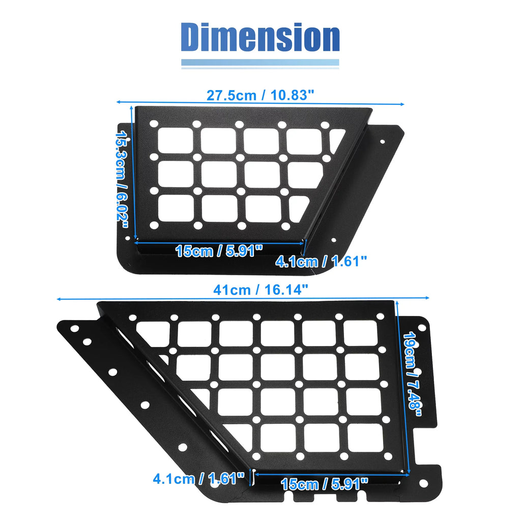 Unique for Net Bargains Door Rear 2021 Organizer Black Tray Pocket Metal Box Storage 1Set Bronco