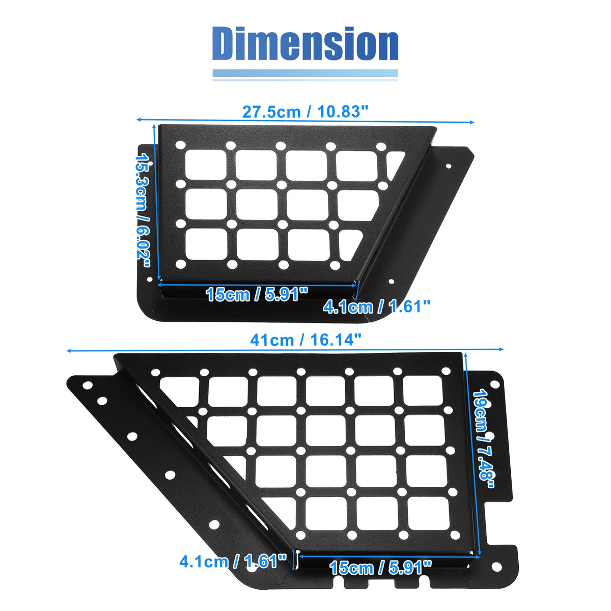 Unique for Net Bargains Door Rear 2021 Organizer Black Tray Pocket Metal Box Storage 1Set Bronco