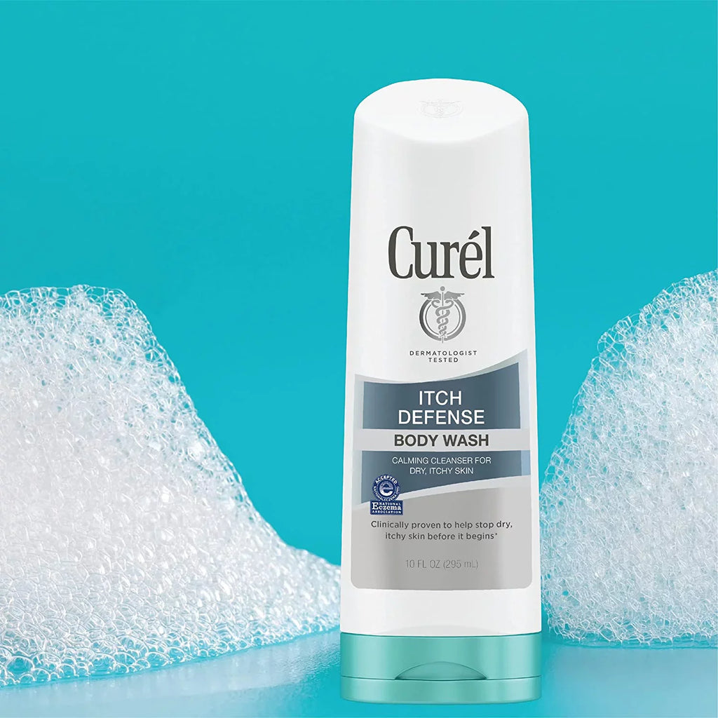 Itch Curel For Body Defense Dry 3 Pack Skin, Wash, 10 oz,