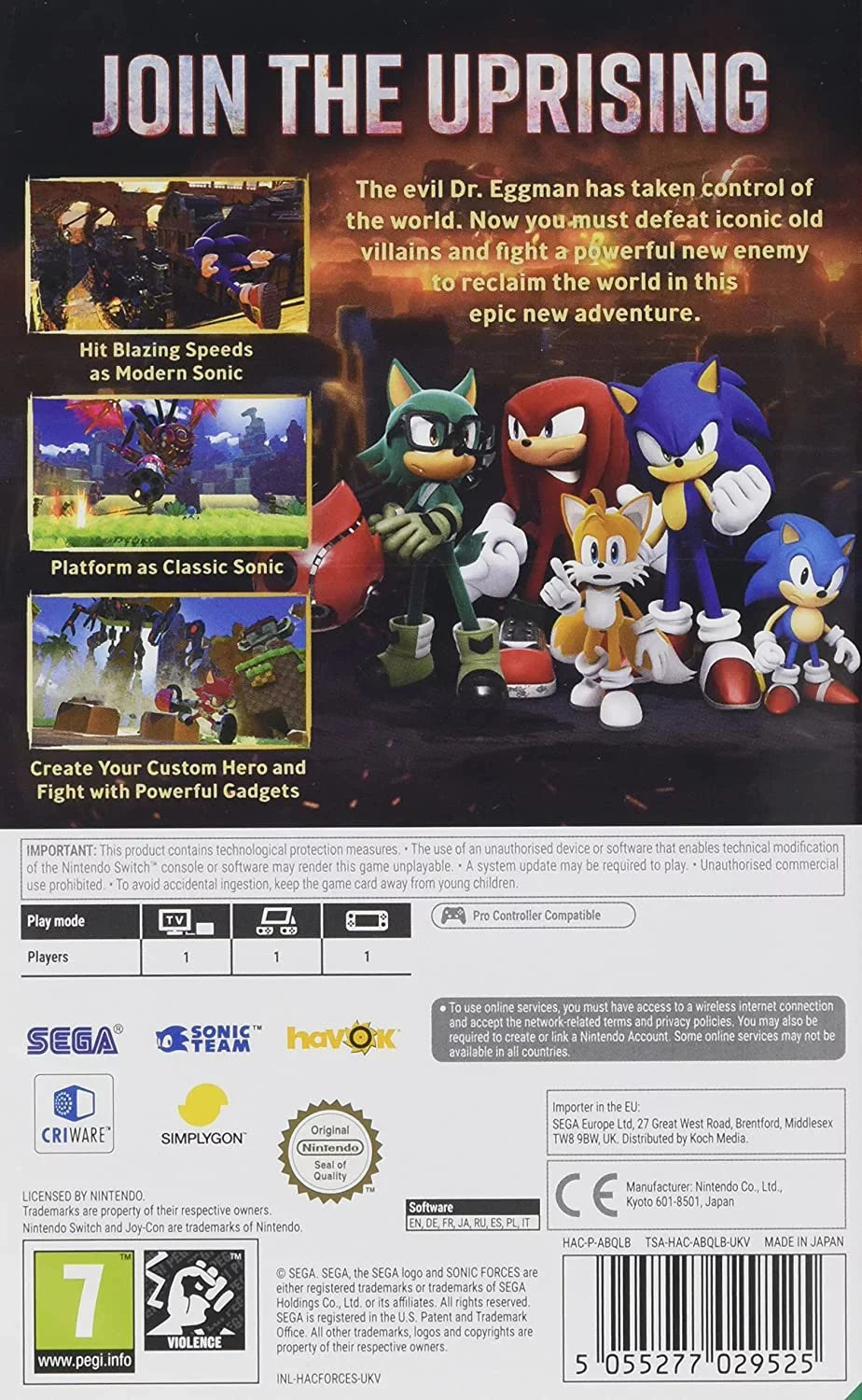 Switch) Sonic Forces (Nintendo