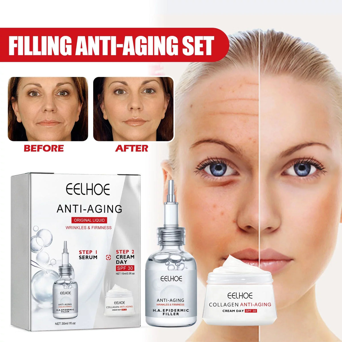 30ml, Cream Face Lines, Aging, Fade Suit, Moisturize, Tighten Skin, Moisturize Essence, And Fine Resist Filling Yuxuan Tea Anti-wrinkle Tree Oil Tender