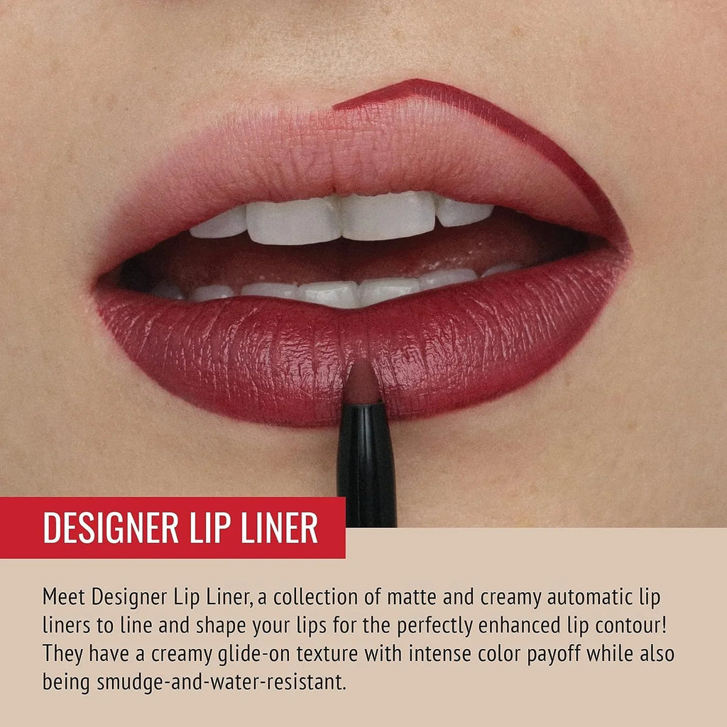 Designer Lip Get Liner Runway Liner Lip Rogue Sharpener, Matte Pencil, and the Garnet-Maroon Look