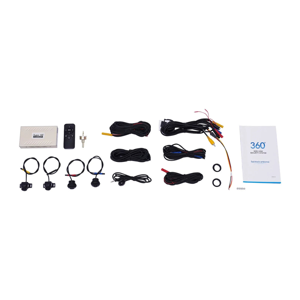 View Cam Dash for View Degree Surround 4-Camera Kit 360 System Rear 1080P Recording Bird Cars DVR Miumaeov Car