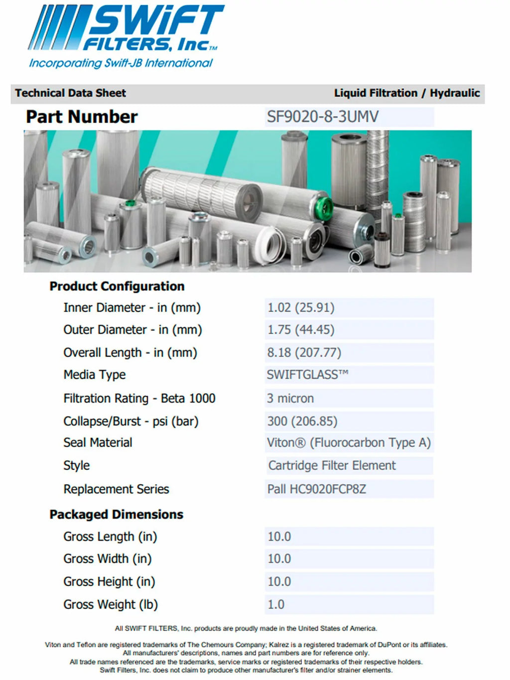 Cartridge KOGYO P-F-TM-3-3C Interchange Microglass TAISEI Filter Construction Direct Element for 3 Micron