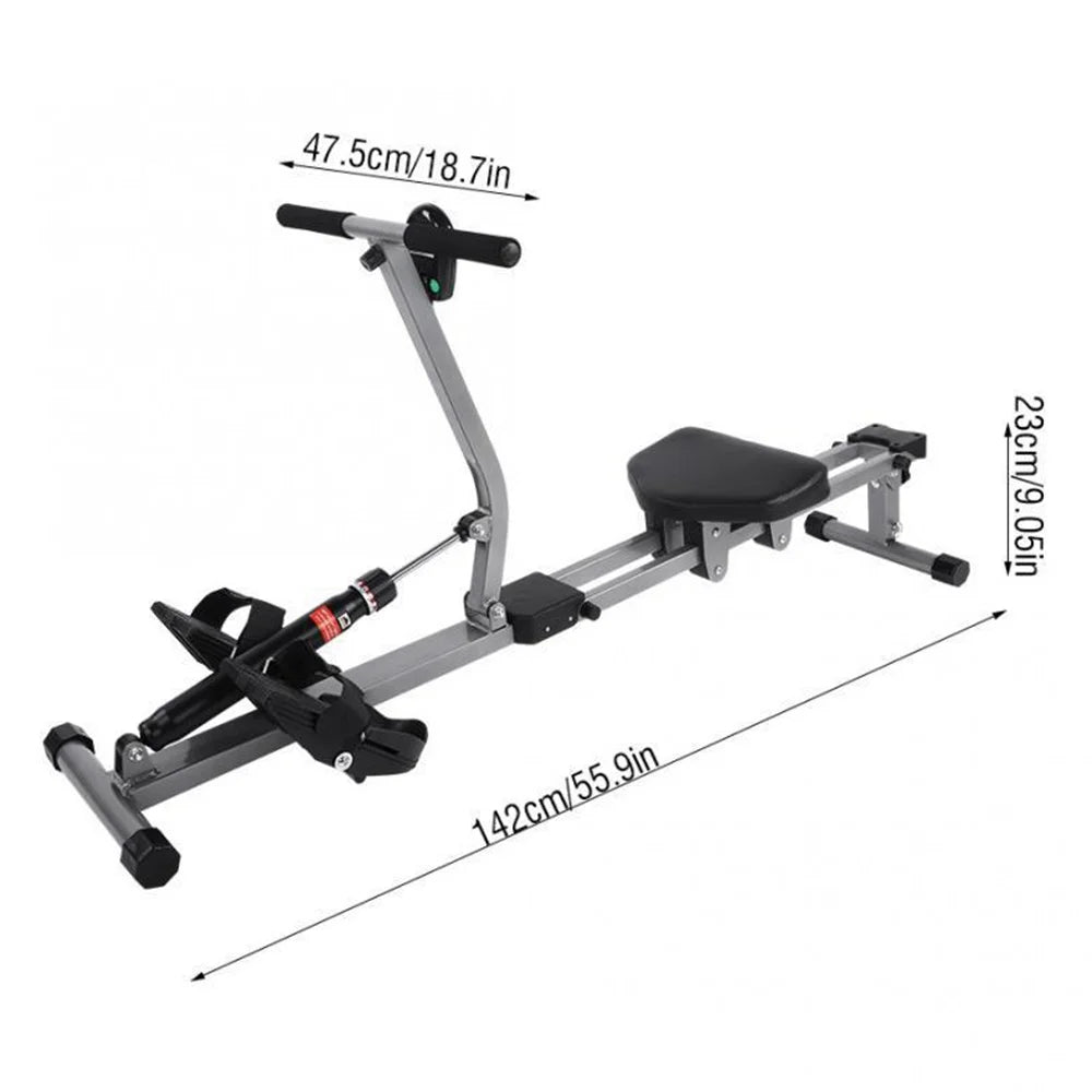 Exercise Cardio Mute Machine Home Rowing Folding Rower for Bar Workouts Single