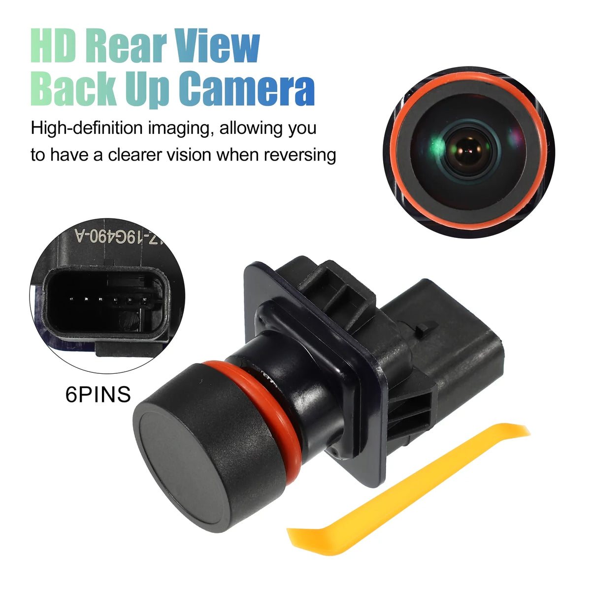 Backup Bargains Rear Pry Bar View EG1Z19G490A Car Camera 13-19 Taurus with Unique for