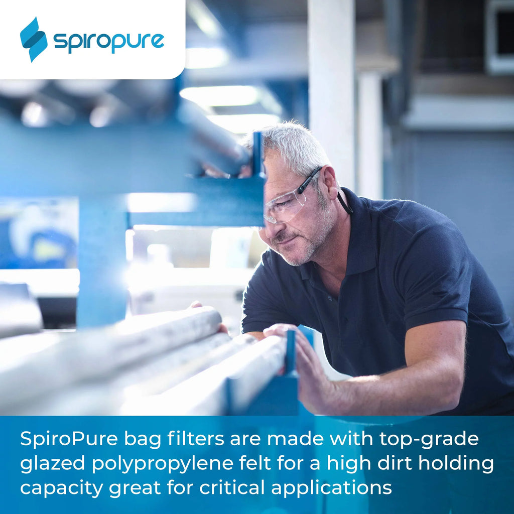25 (Case #3 Glazed Micron SP-BP-410-25 BP-410-25 Liquid Bag Felt of 155389-03 40) Polypropylene Filter SpiroPure (10”)