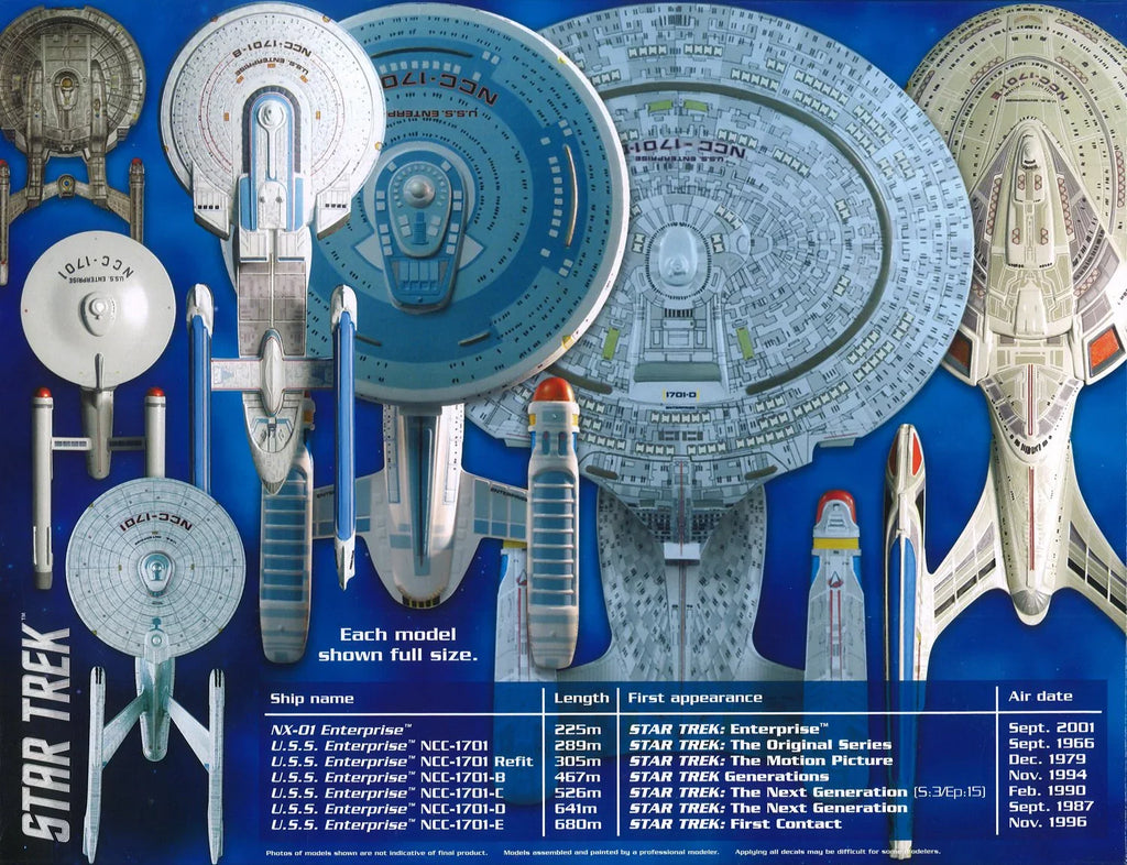 USS Snap AMT Plastic 1/2500 Space Models Enterprise AMT954 Set Star Box Trek
