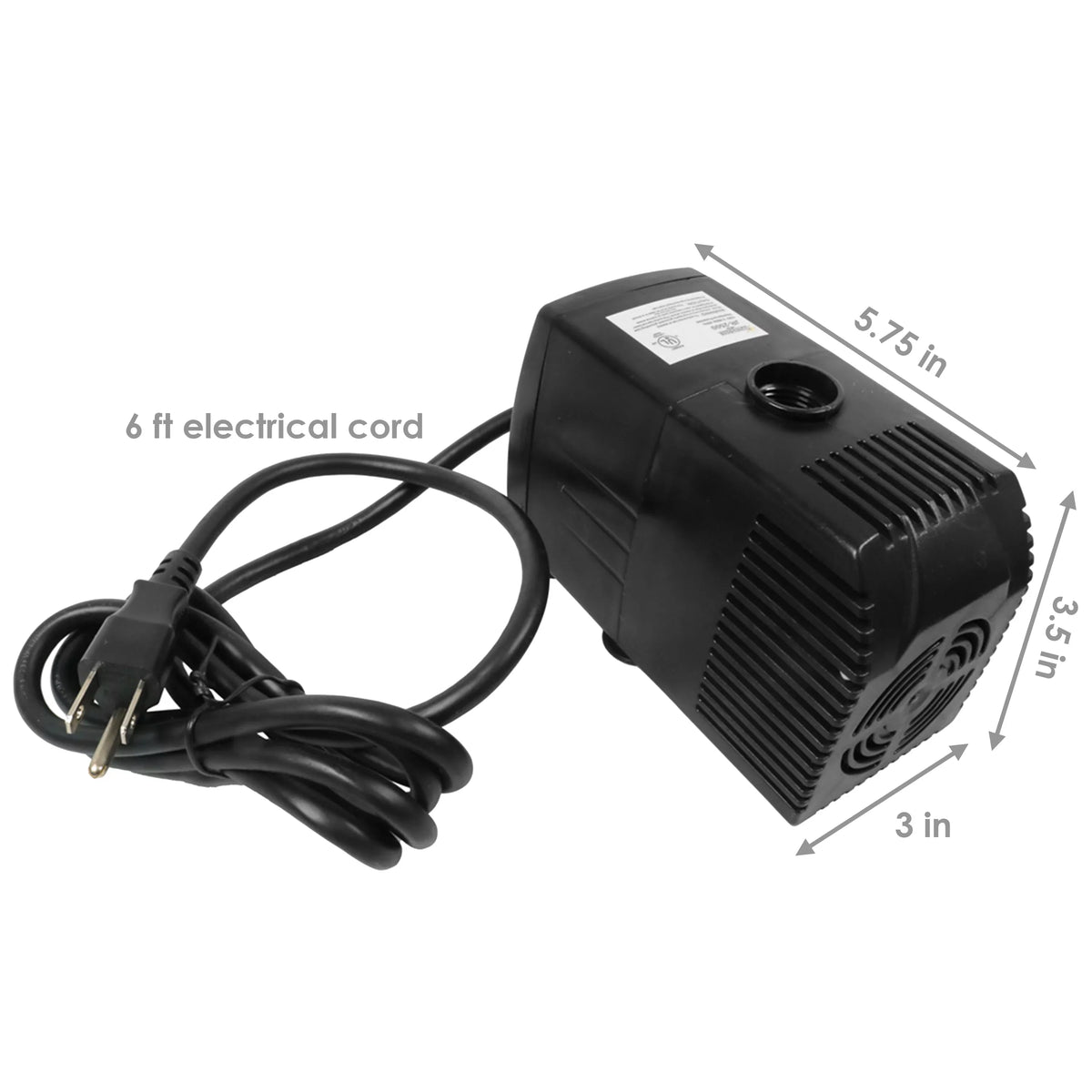Pond Pump 3 Volts Heads with - Filter liquid Spray Heads and Electric 120 Sunnydaze