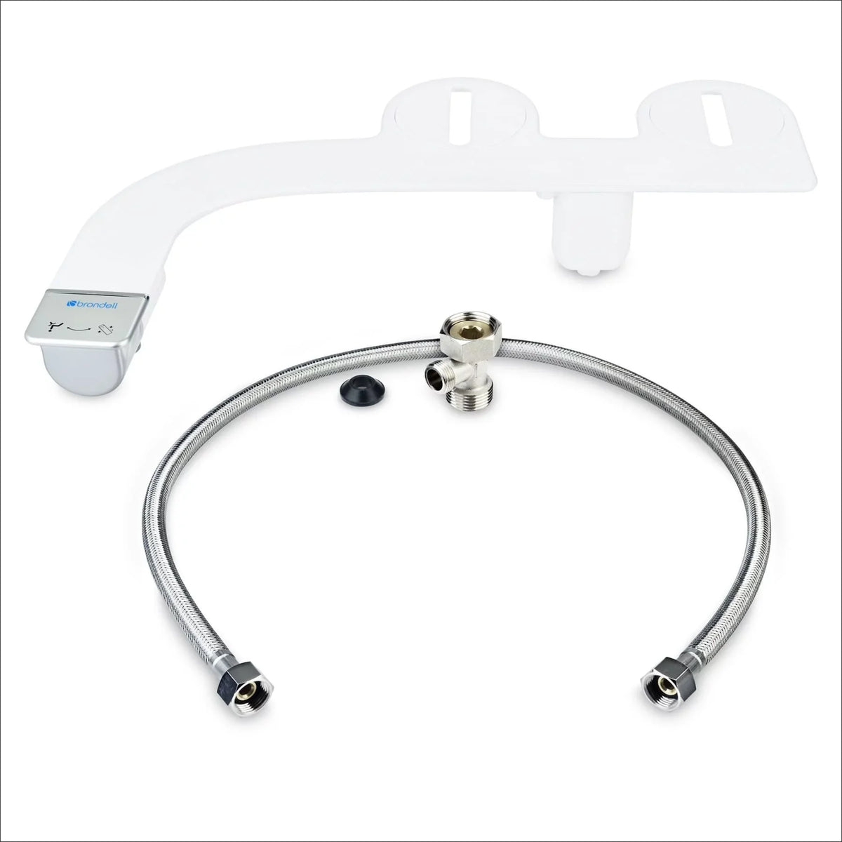 with Bidet Brondell SS-150 Non-Electric White in Thinline Attachment Single Nozzle Simplespa
