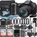 Pieces IS + USM 2 + Canon SanDisk DSLR + 64GB + ZeeTech 18-135mm Tripod Camera EOS Case Accessory + Bundle 90D Lens Card with Telephoto