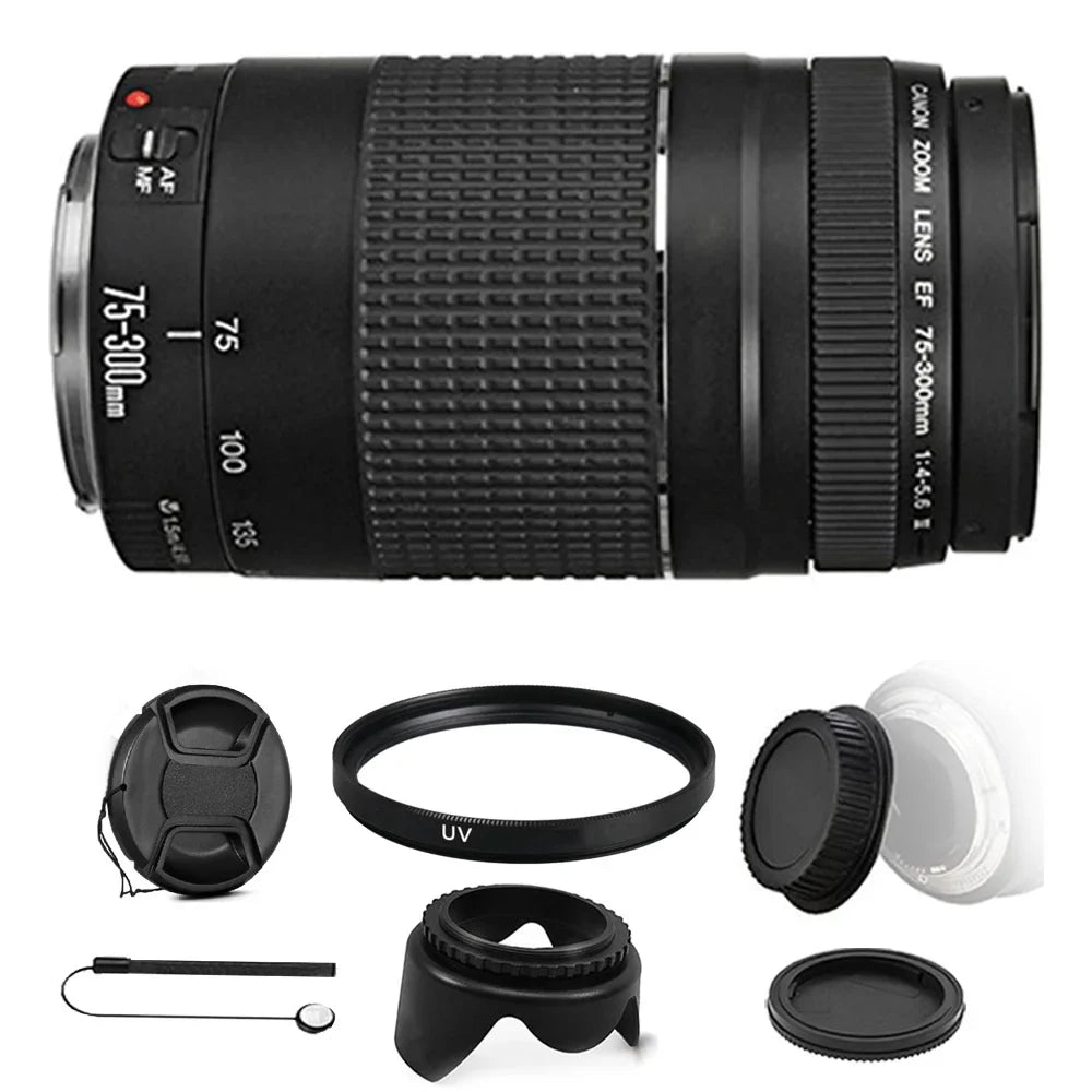 '+ Lens 75-300mm f/4-5.6 EF UV 58mm 700D Filter for Canon III Canon 1300D