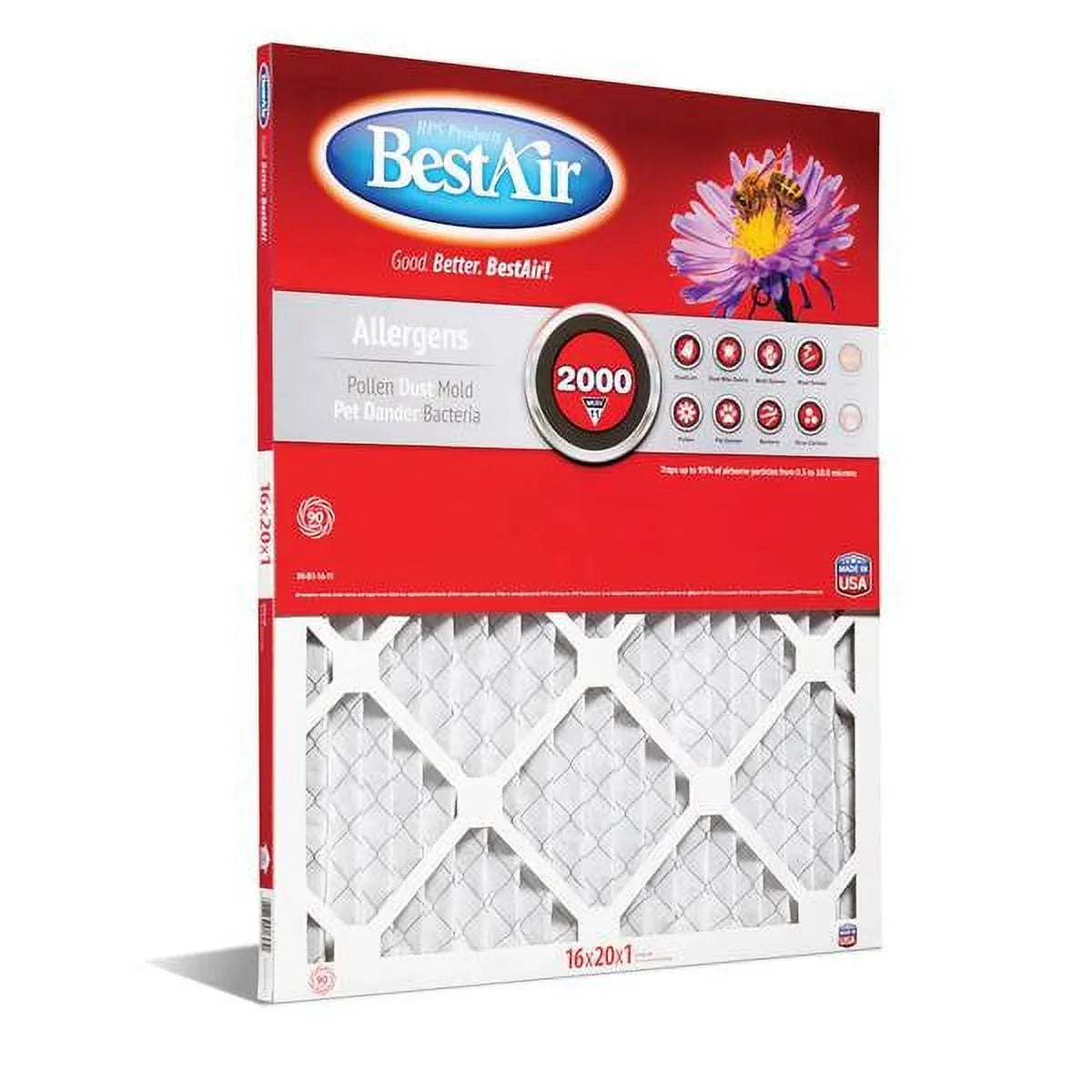 Furnace 16"x20"x1" Filters BestAir 11 MERV AC
