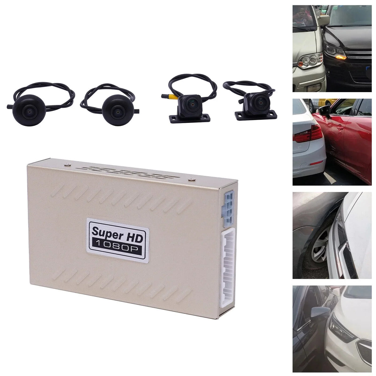 View Cam Dash for View Degree Surround 4-Camera Kit 360 System Rear 1080P Recording Bird Cars DVR Miumaeov Car