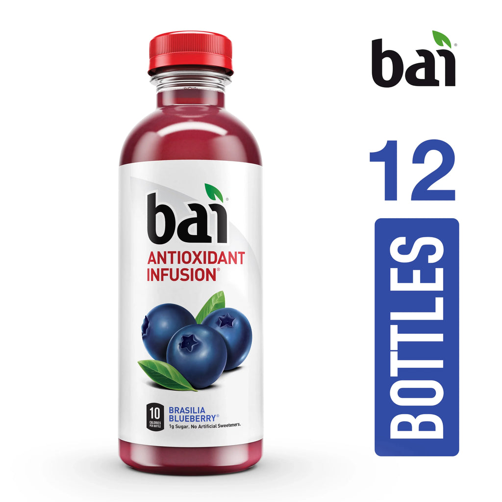 18 Drink, Brasilia Blueberry, Fl Gluten-Free, Bottles Bai Infused Pack 12 Antioxidant Oz,