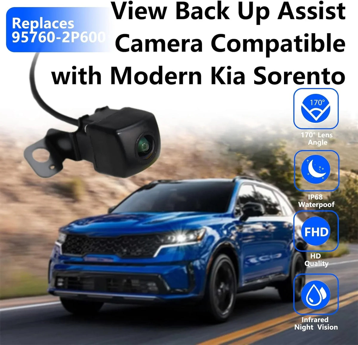 Camera Modern Replaces# View Sorento Back with Compatible ist 95760-2P600 2015 Kia 2014 LEVANLIGHT Up Rear