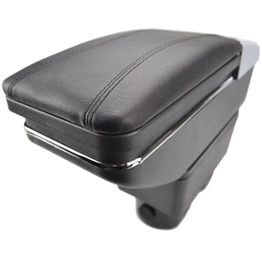 YIYIBYUS Tiida Rotatable Car for Versa Container Central Center Case Storage Black Box 2007-2011 Leather Armrest Console Nissan
