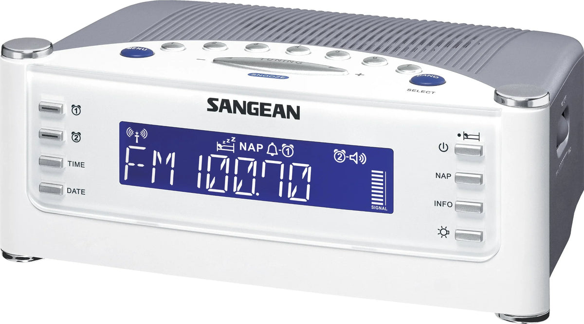 Rcr22 Sangean Display Lcd Clock Radio Atomic With Am/Fm