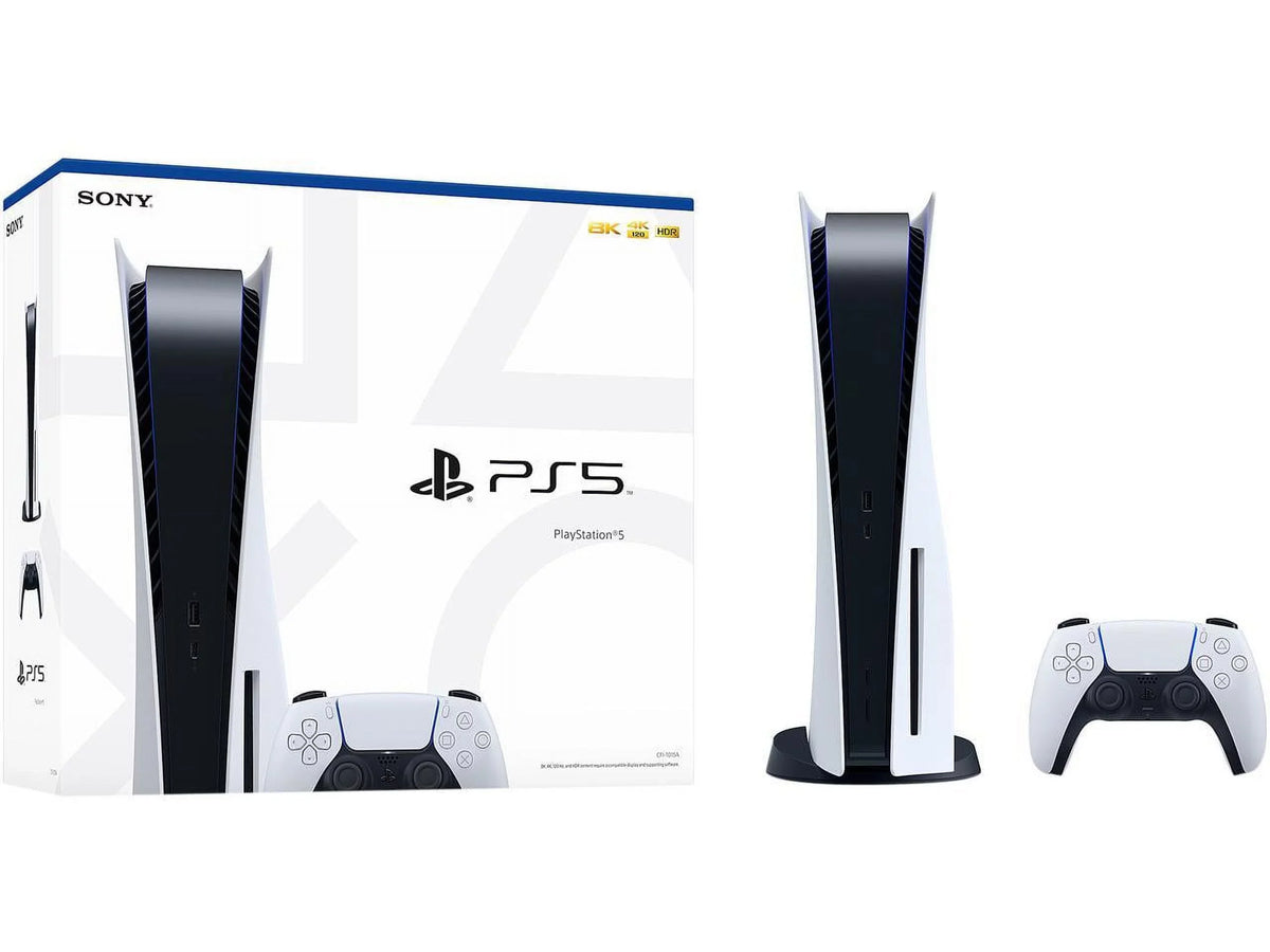 PlayStation_PS5 with (Disc TEC Extra Charging Console One Version) Gaming Station Controller Dual Plus Bundle