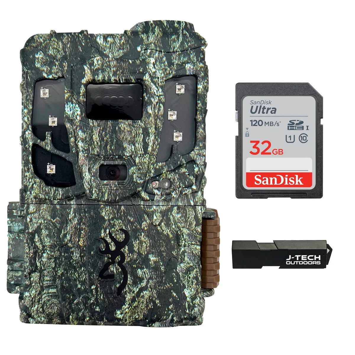 Reader Pro J-TECH 32GB (AT&T+VERIZON) Camera (22MP) Card Defender HD Card Browning Cellular Game Includes BTCPSMXHD Extreme MAX Bundle Memory and Scout Trail |