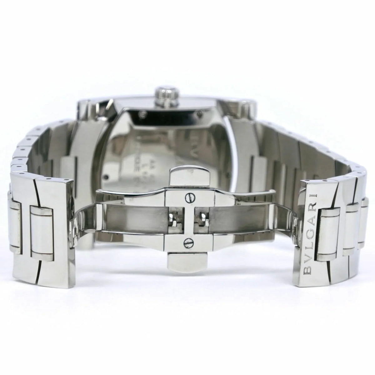 Men's AA48S Silver Stainless Bvlgari Automatic (Good) Dial Steel Ashoma Watch Pre-Owned Navy
