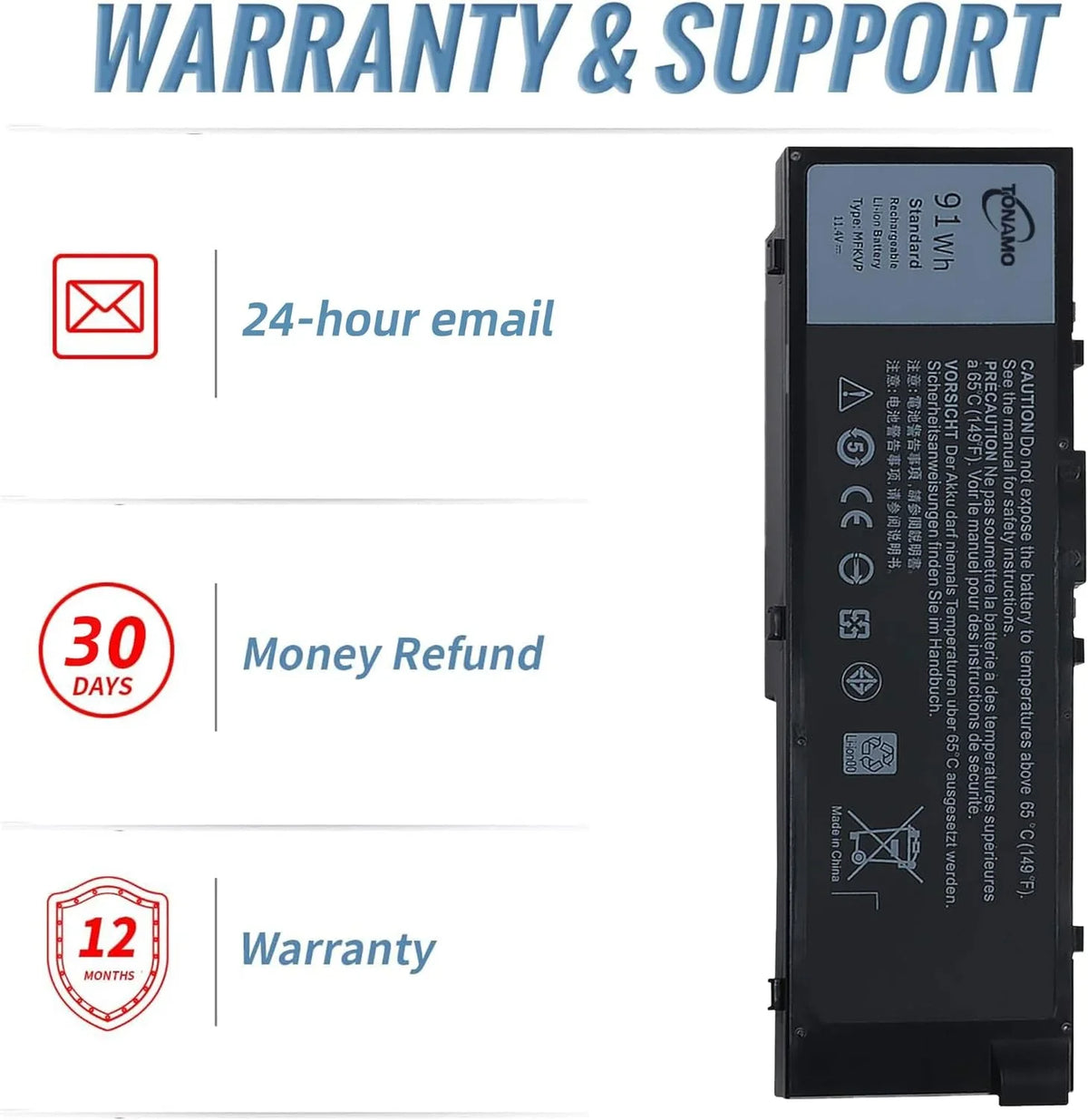 91Wh 1G9VM 7710 Precision for Laptop 451-BBSF 7510 GR5D3 17 Precision 15 MFKVP y 451-BBSB 7720 7520