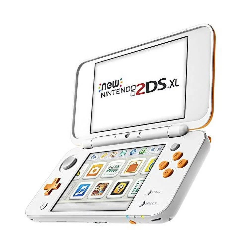 w/ SD Charger Nintendo and Stylus Orange Restored Console (Refurbished) XL Gaming 2DS New White Card