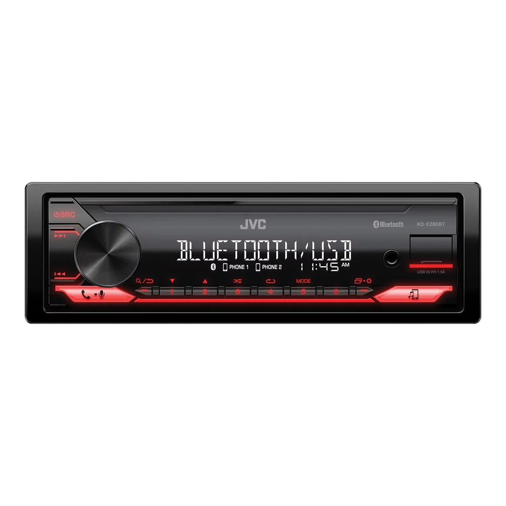 Digital JVC Bluetooth, Unit, Car KD-X280BT KD-X280BT Media Receiver with In-Dash Single-DIN