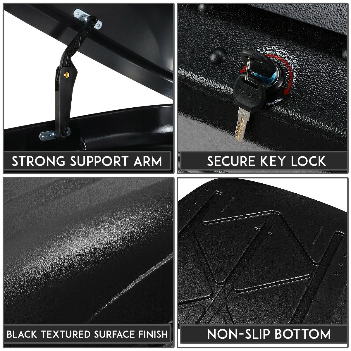 Lock Box Cargo Storage Top Teledu Vehicle with Car Roof Mount Carrier Travel Waterproof