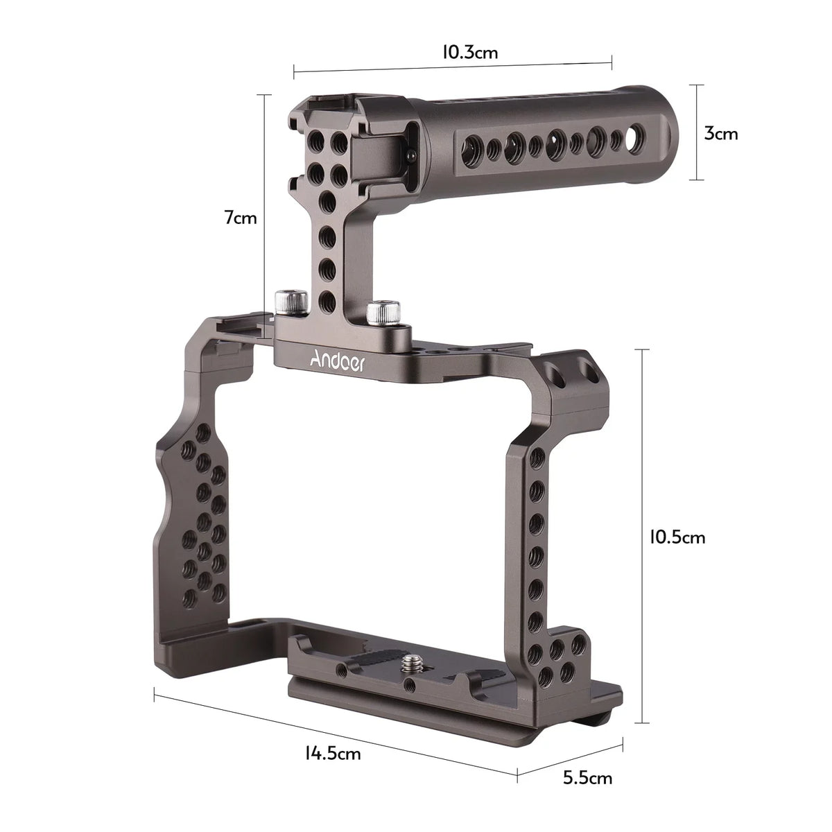 Replacement Grip Alloy for A7R Handle III/ Video with II/ Rig Andoer Camera A7 A7III Cage Kit Aluminum