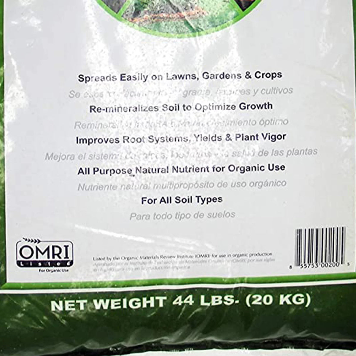 Granular Azomite Trace Mineral 44 Organic Fertilizer Soil lbs Additive