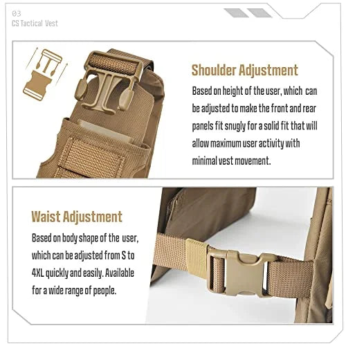 Weighted Breathable Vest GFIRE Quick Adjustable Lightweight Vest for Hunting/Training/Game Release