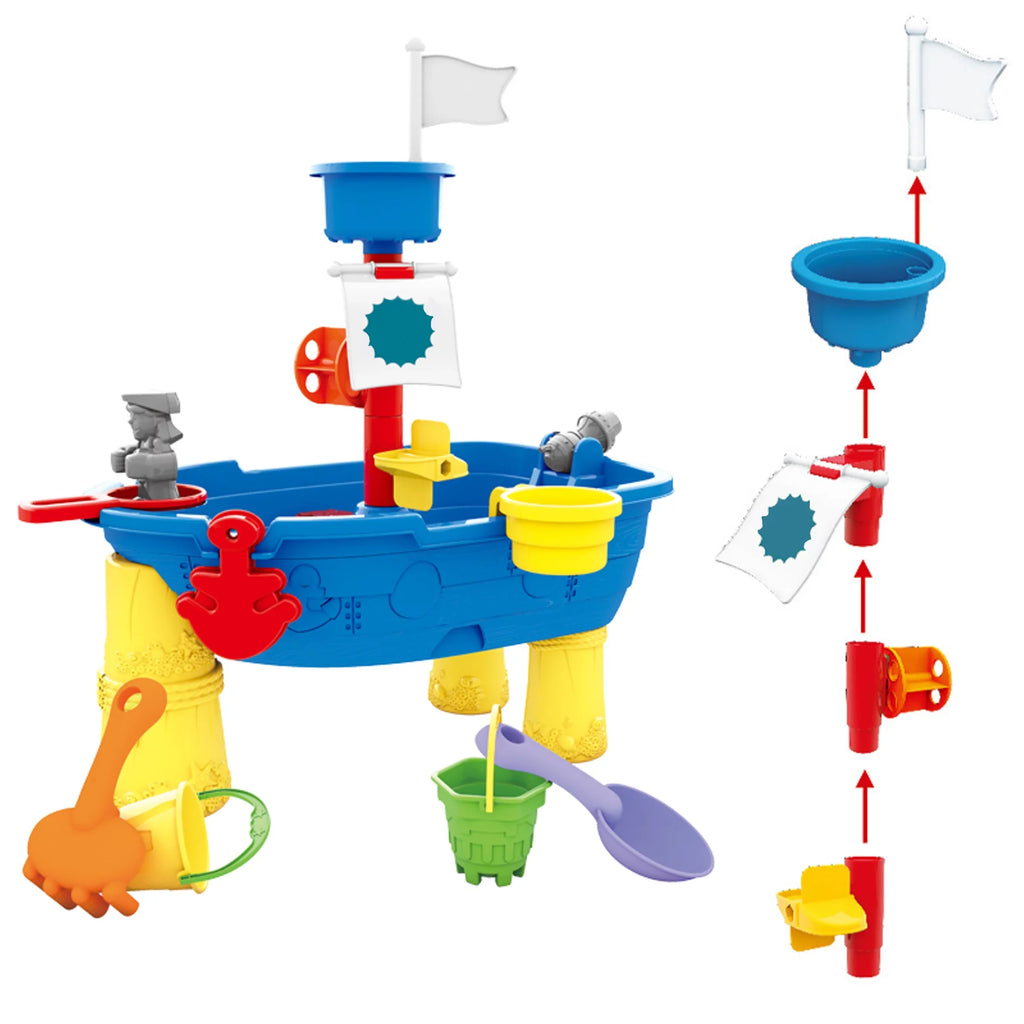 Toddlers Boys Toys liquid 21 Ship Girls 3 Table Toy Pirate Pcs Y for + Mundo Sand Beach Sandboxes