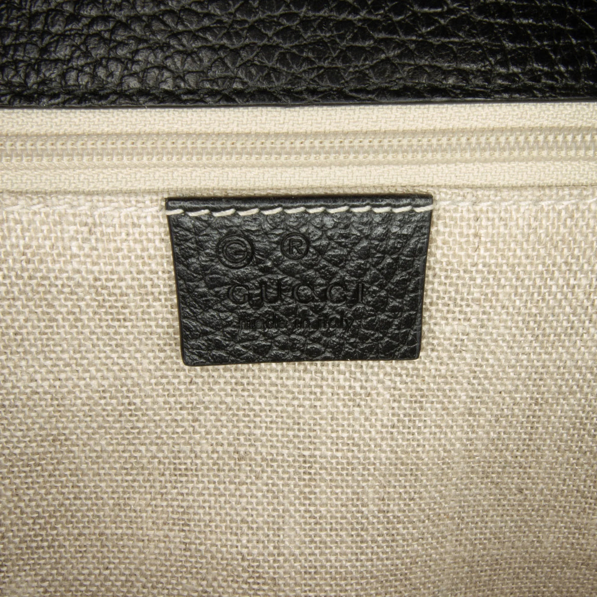 Unisex Authenticated Crossbody Bag Medium Dollar Leather Black Calf G Pre-Owned Interlocking (Good)