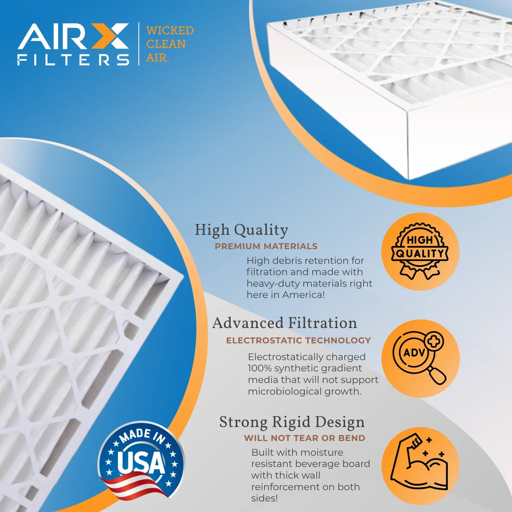 FILTERS FPR X0581 Compatible to by CLEAN Lennox 700 Filter 8 WICKED AIR. Air Filter MPR Comparable 16x25x3 Pack Air with MERV & 3 5 AIRX