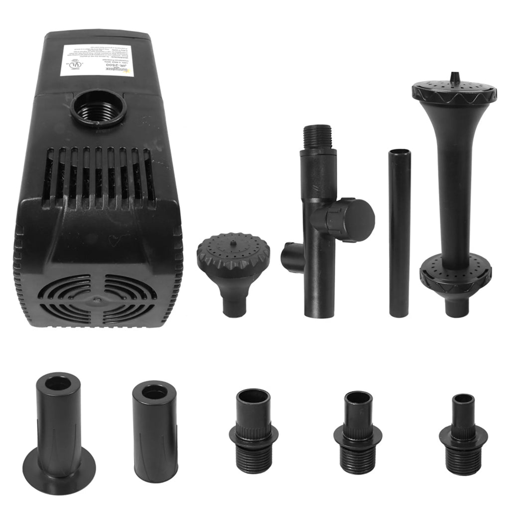 Pond Pump 3 Volts Heads with - Filter liquid Spray Heads and Electric 120 Sunnydaze