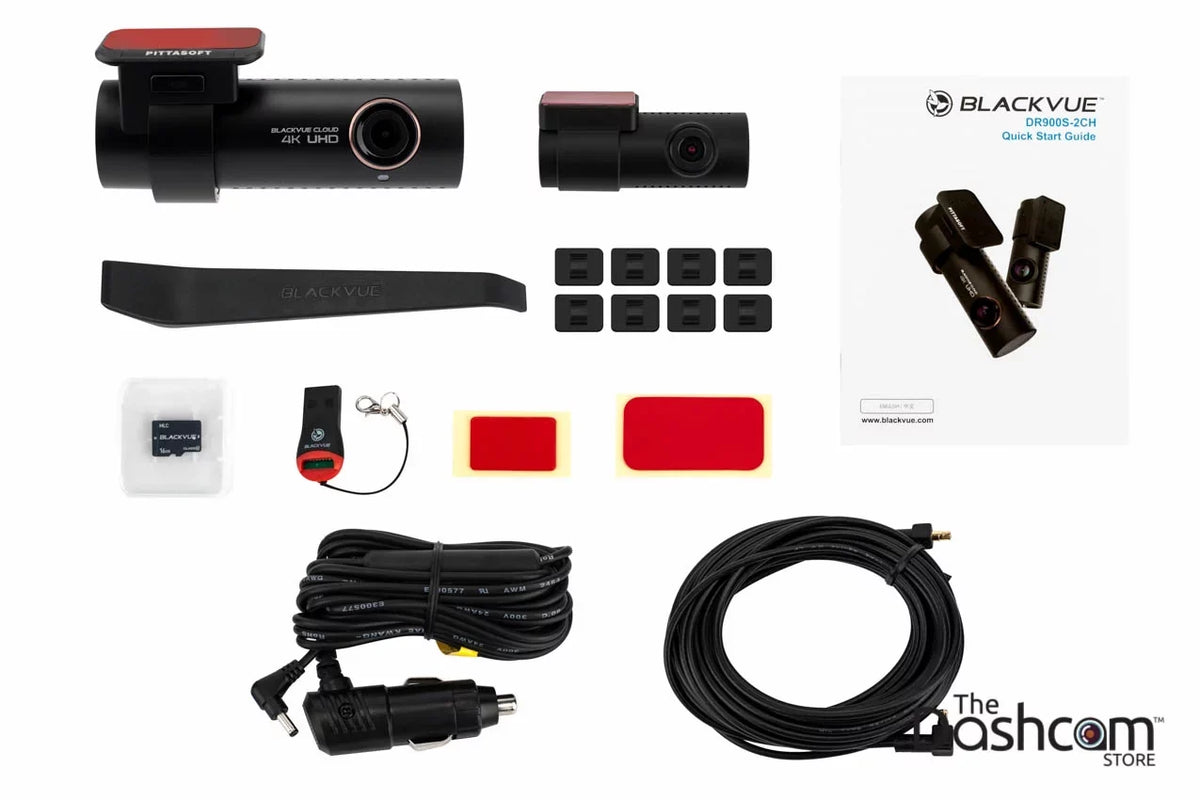 Memory GPS Lens Card Front 128GB Dashcam Rear for Dual 4K DR900S-2CH Cloud-Capable BlackVue WiFi and w/