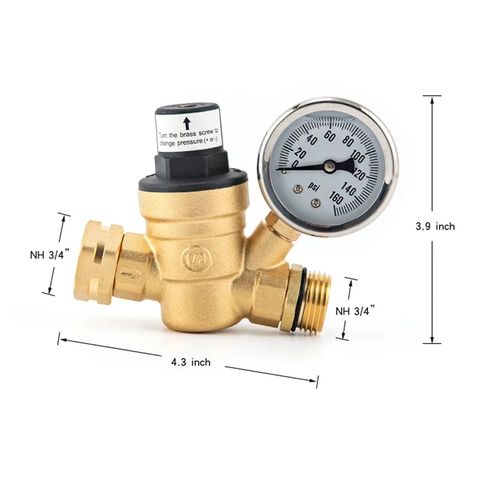 System with for Valve Brass Screened Filter Pressure Ideal Inlet Yabuy Plumbing Durable Regulator liquid RV