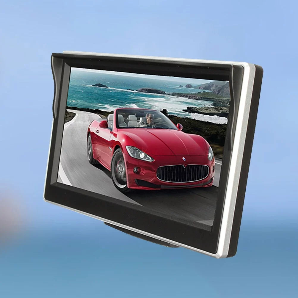 for LCD TFT inch Color (Black) Rear Backup Car Mirror Reverse Camera Kit DVD Car 5 View Monitor