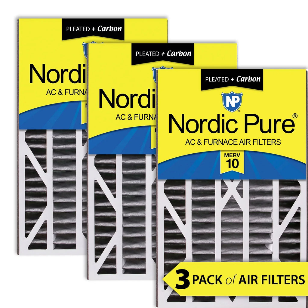 Replacement Air Filter Pleated Plus 3 10 Cub Pack MERV Bear Air 16x25x3 Carbon