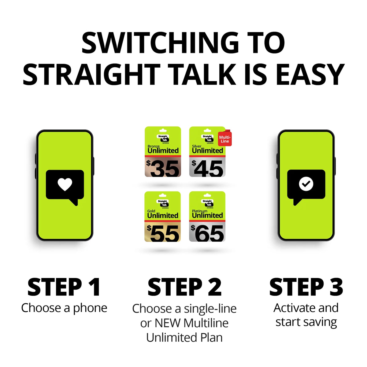 Straight Talk Smartphone Yellow iPhone - Prepaid 15, 256GB,