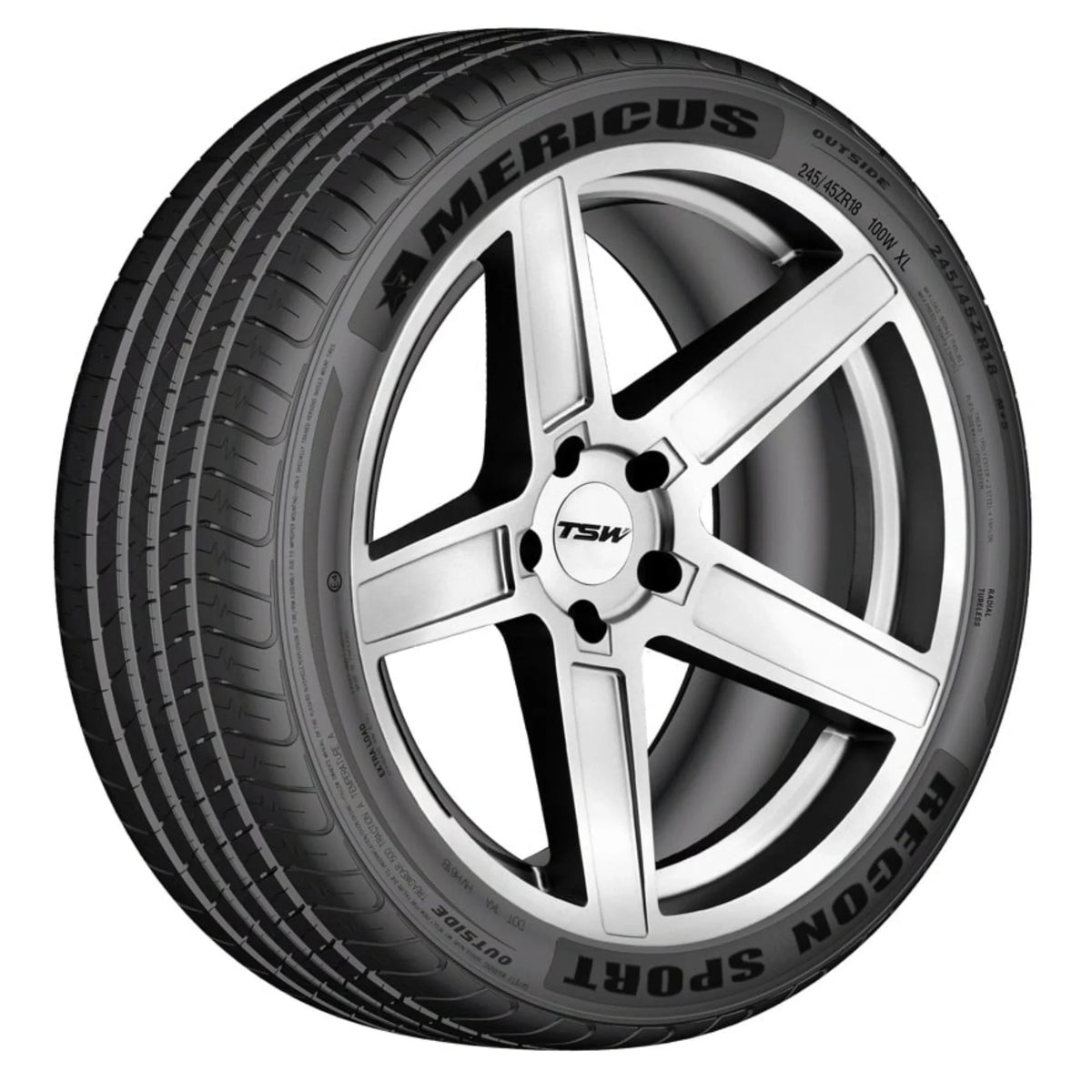 Americus All climate Recon Tire Passenger XL 103W Sport 245/45ZR20