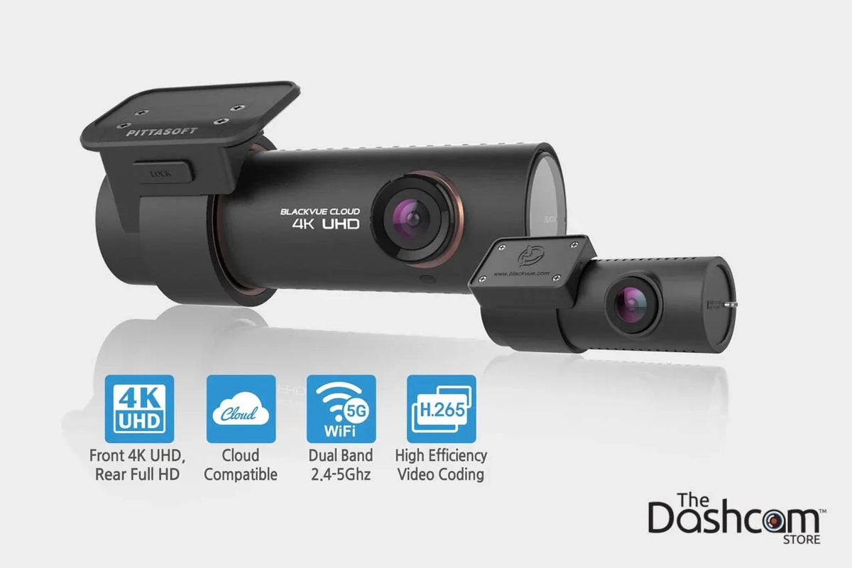 Memory GPS Lens Card Front 128GB Dashcam Rear for Dual 4K DR900S-2CH Cloud-Capable BlackVue WiFi and w/