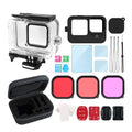 Kit + 3pcs case Tempered + Waterproof Camera 2pcs + Tempered Kit Kit 3pcs Camera + suit,Plates + 3pcs Waterproof Compatible Filters Plates Waterproof Camera Dazzduo + Camera Waterproof Kit +