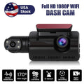 Dash 1080P 170° G-Sensor Vision Wide Front SYTHERS Night Recording, Angle, Cam Camera Rear, Dash and Loop