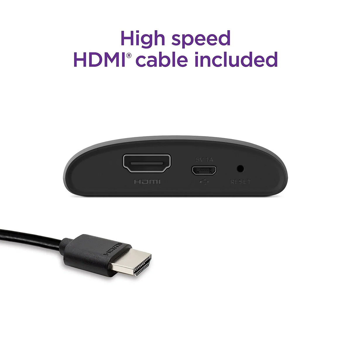 HD HDMI Streaming Simple Roku Player Remote and Speed Cable High with Media Express