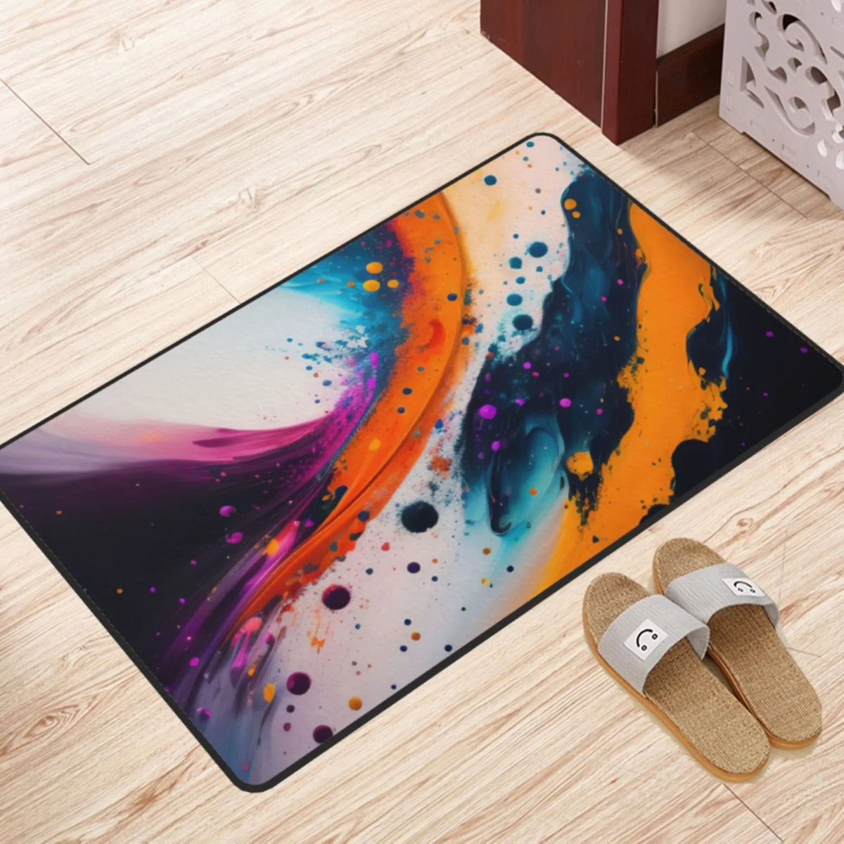 Blaze Living Kitchen exterior for Non-slip Floor XMXY Texture Area Room Mat , Rugs Sink Facecloth 36"x24" Rug Doormat Entrance Area Indoor Fractal
