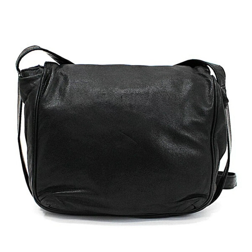 Shoulder Bag Ladies Leather Black Pre-Owned (Good) Anagram Loewe LOEWE