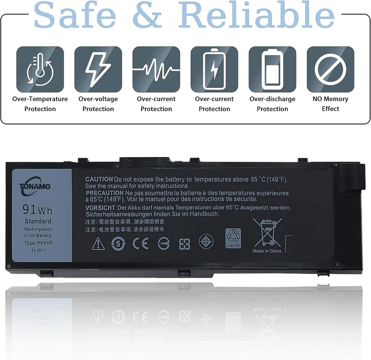 91Wh 1G9VM 7710 Precision for Laptop 451-BBSF 7510 GR5D3 17 Precision 15 MFKVP y 451-BBSB 7720 7520